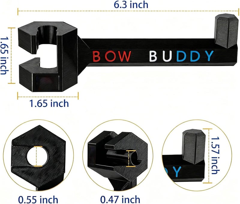 Jofarstep Buddy Bow Hanger 2-Pack - Universal Vehicle Headrest Mount for Compound Bows, Secure & Space-Saving Storage for Trucks/SUVs/Cars, Soft-Padded Anti-Scratch Design - Image 2